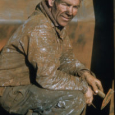 Rotterdam Worker, Covered in Mud, Long day of work